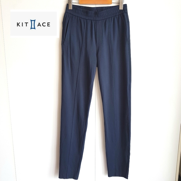 Kit and Ace Pants - KIT AND ACE XS Women's Jogger Pant High Waist Navy Blue